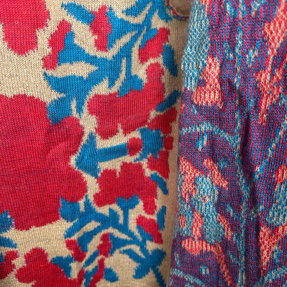 Aratta Beige and Multicolor Patterned Cardigan wi… - image 7